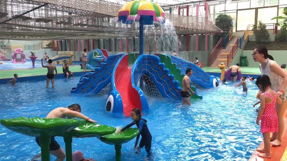 Водные горки стеклоткани оборудования 8000кс8000мм аквапарк детей