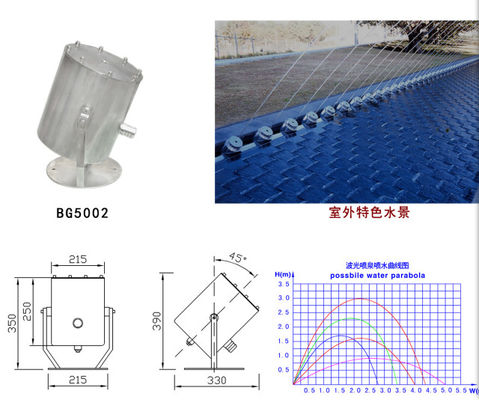 Двигатель ламинарной подачи фонтана 8000L/H SS304 18mm бассейна