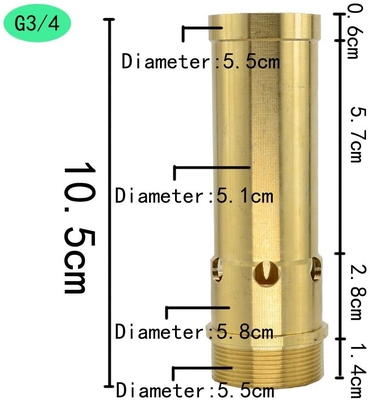 3/4" расход потока воды сопла 66gpm барботера фонтана DN20